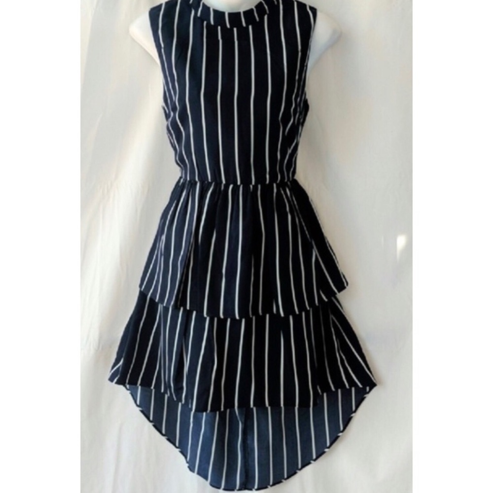 Blue and White “Pink Martini” striped dress